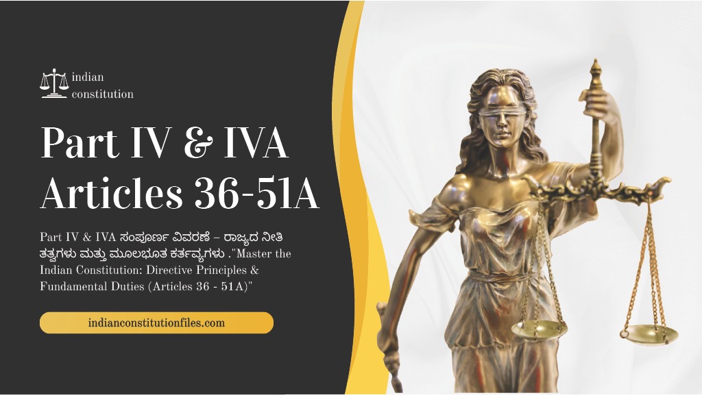 Indian Constitution: Directive Principles & Fundamental Duties (Articles 36 - 51A)" DIRECTIVE PRINCIPLES OF STATE POLICY , FUNDAMENTAL DUTIES